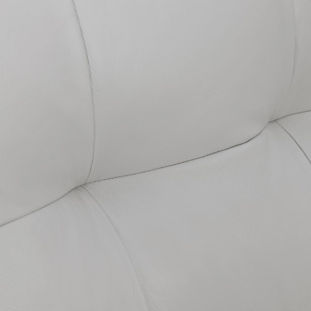 Daeson 86" Mid-Century Modern Leather Square Arm Sofa, Dove Grey. Picture 6