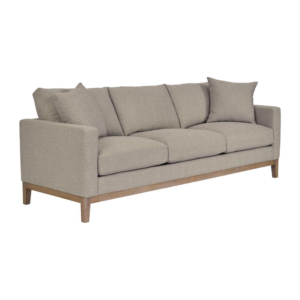 Donna 93" Upholstered Sofa in Platinum Gray. Picture 2