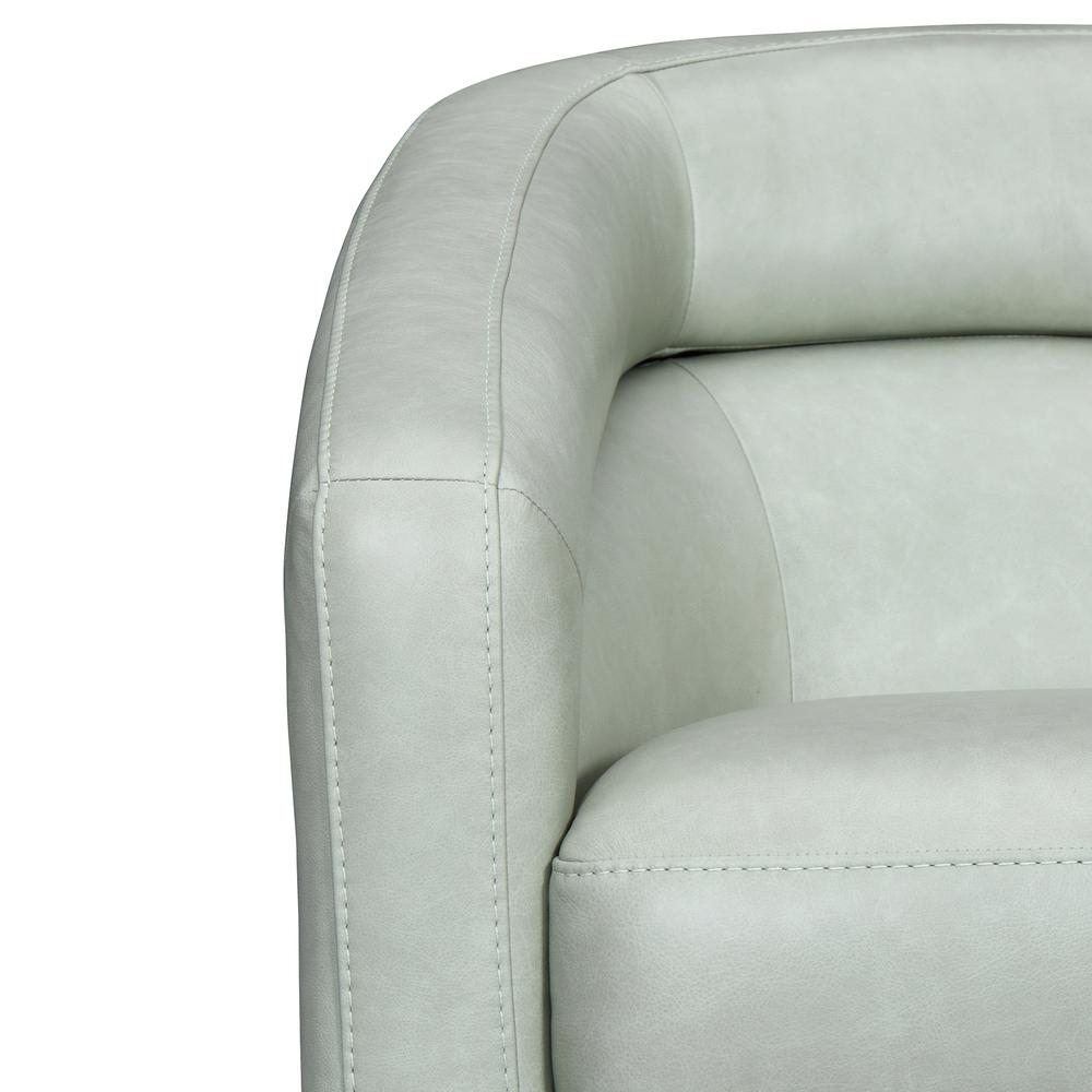 Desi Mint Leather Swivel Accent Chair. Picture 4