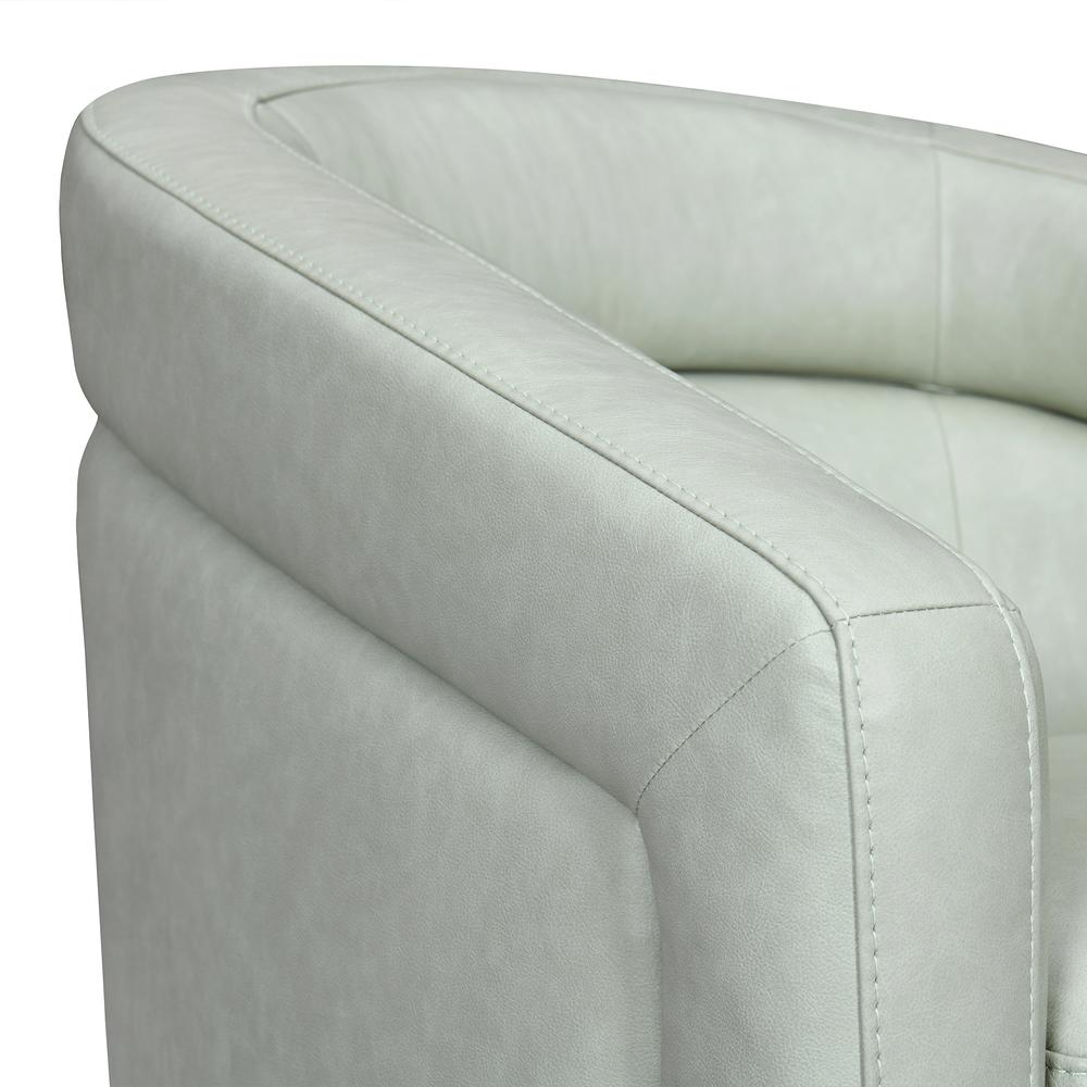 Desi Mint Leather Swivel Accent Chair. Picture 5