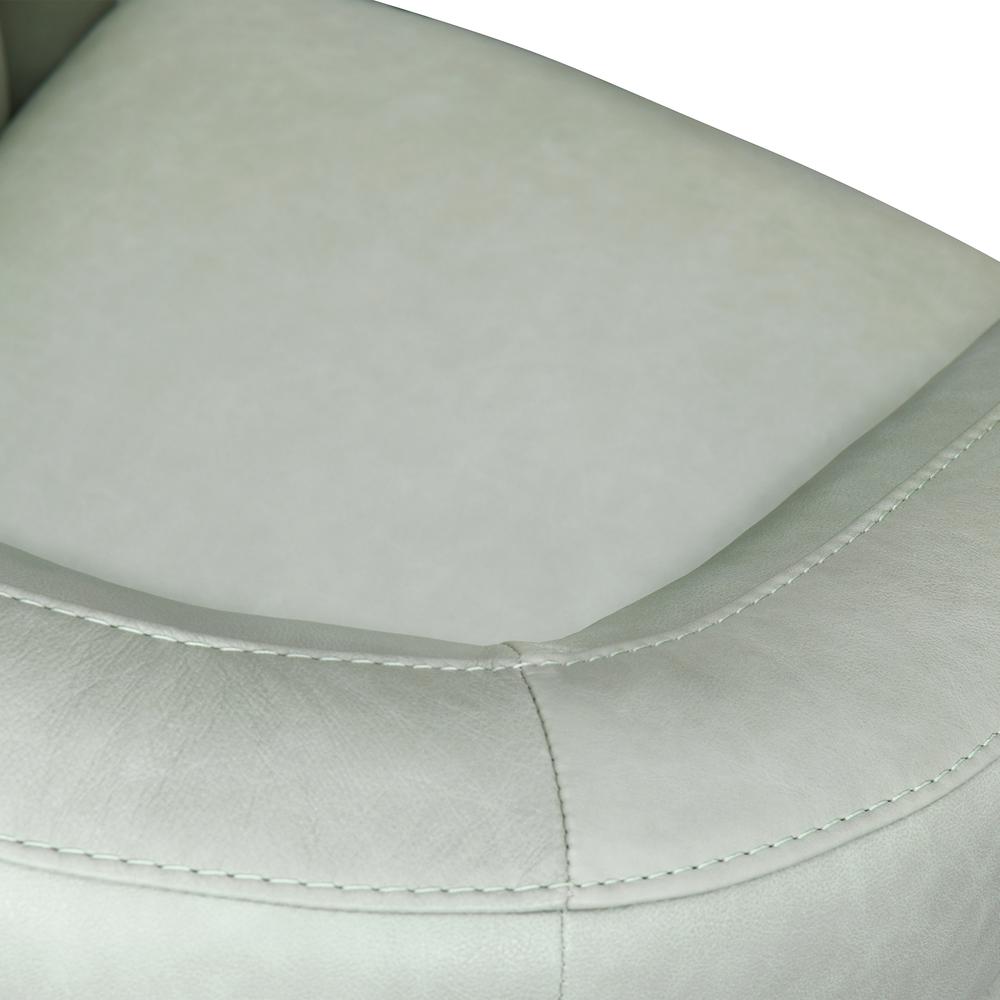 Desi Mint Leather Swivel Accent Chair. Picture 6