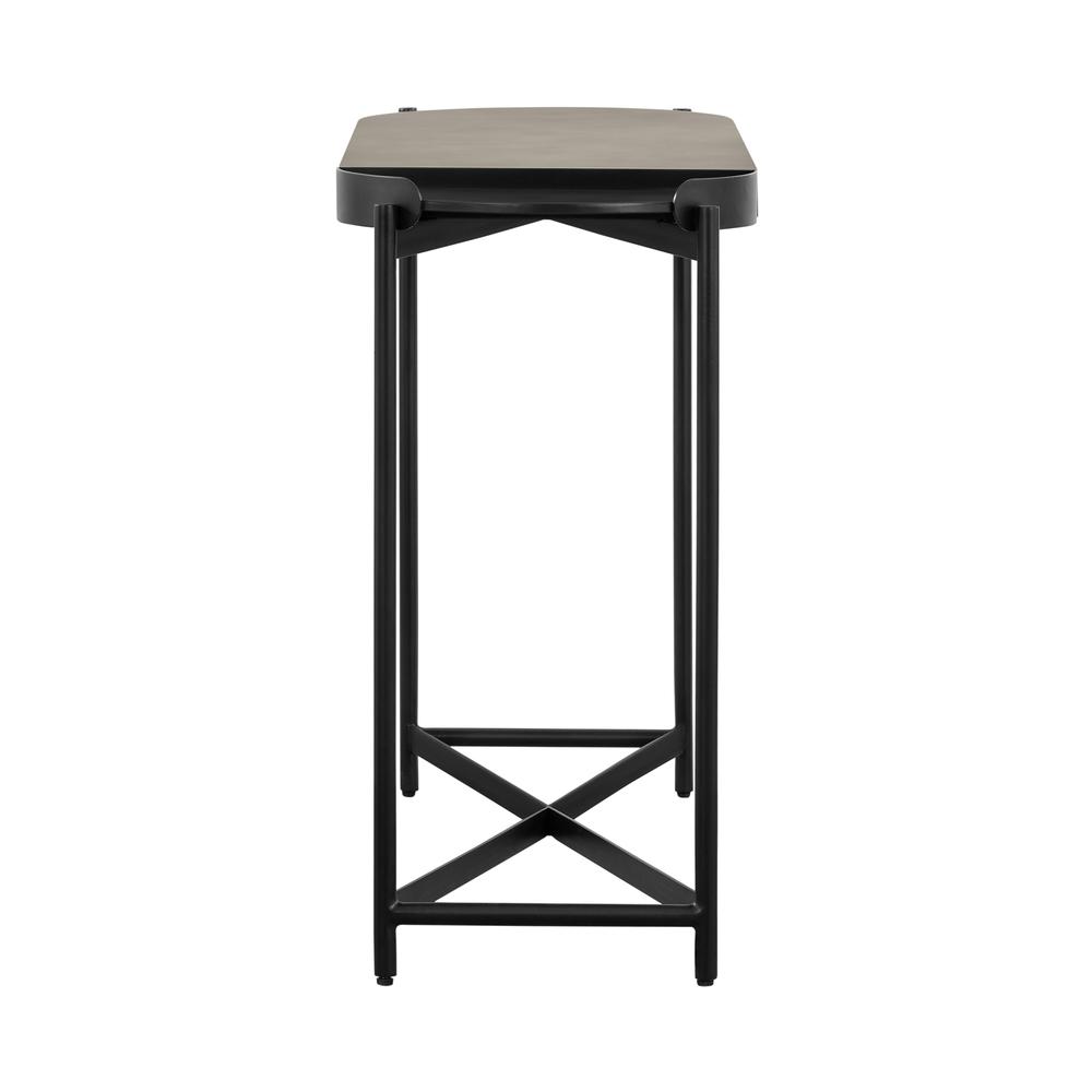 Dua Concrete and Black Metal Modern Console Table. Picture 3