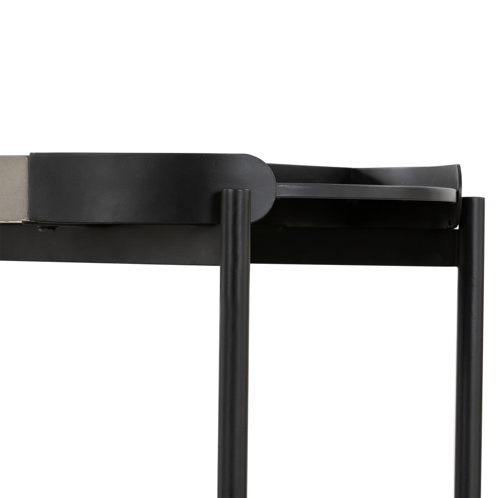 Dua Concrete and Black Metal Modern Console Table. Picture 6