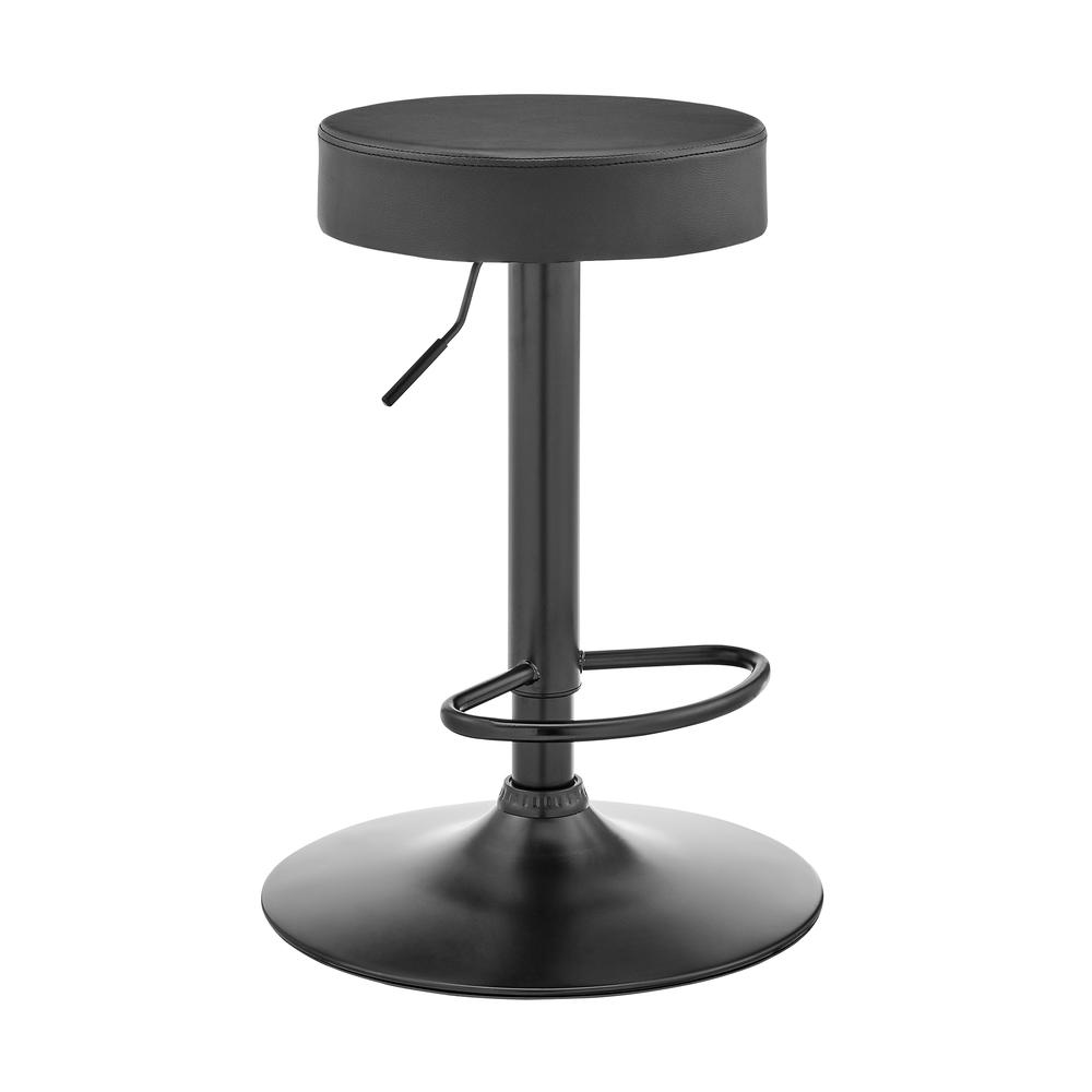 The Dax Backless Gray Faux Leather Adjustable Bar Stool. Picture 1