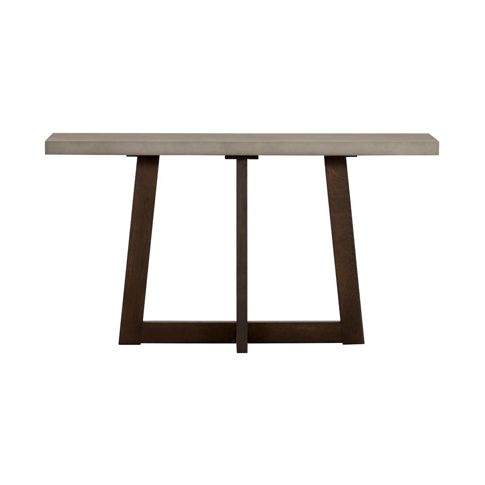 Elodie Grey Concrete and Dark Grey Oak Rectangle Console Table. Picture 2
