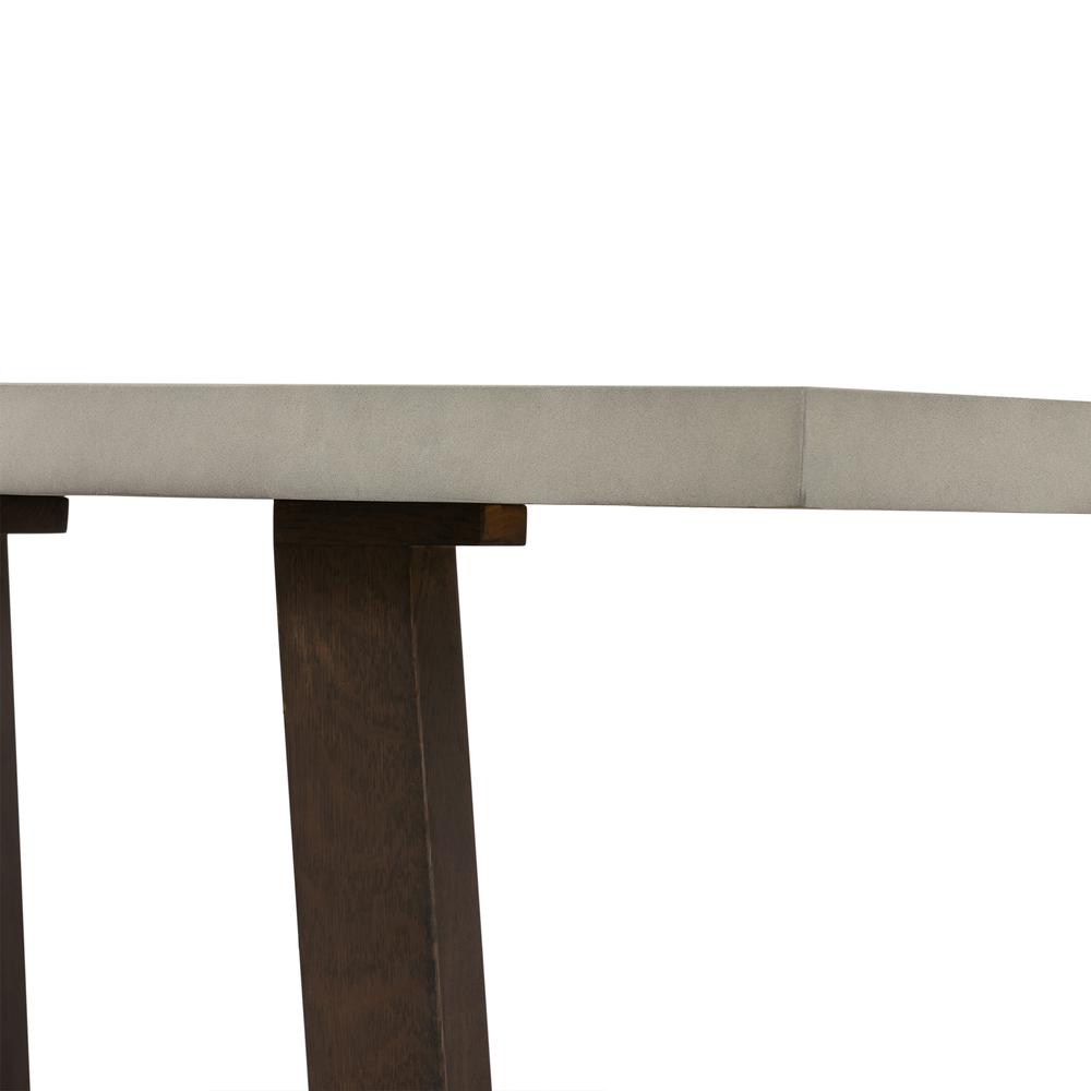 Elodie Grey Concrete and Dark Grey Oak Rectangle Console Table. Picture 5