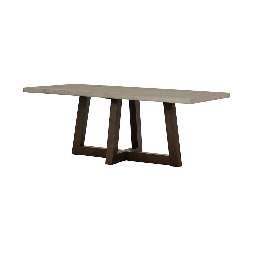 Elodie Grey Concrete and Dark Grey Oak Rectangle Dining Table. Picture 1