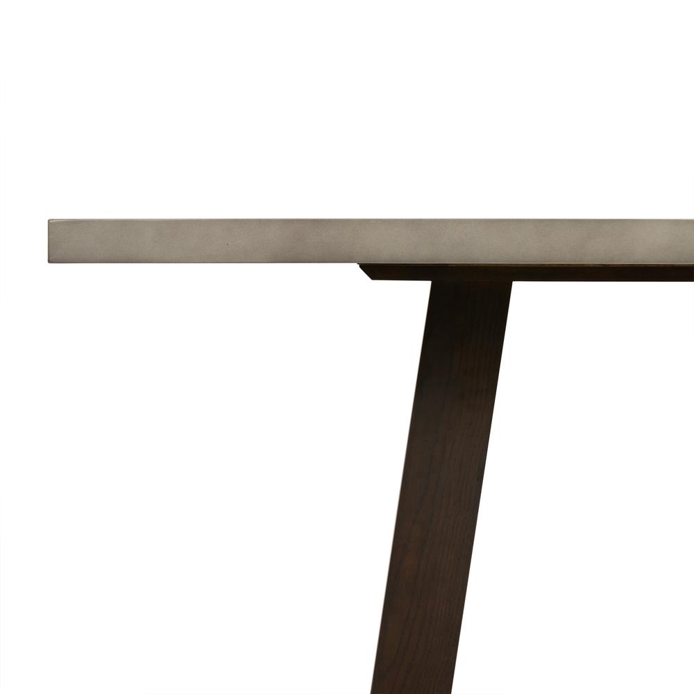 Elodie Grey Concrete and Dark Grey Oak Rectangle Dining Table. Picture 5