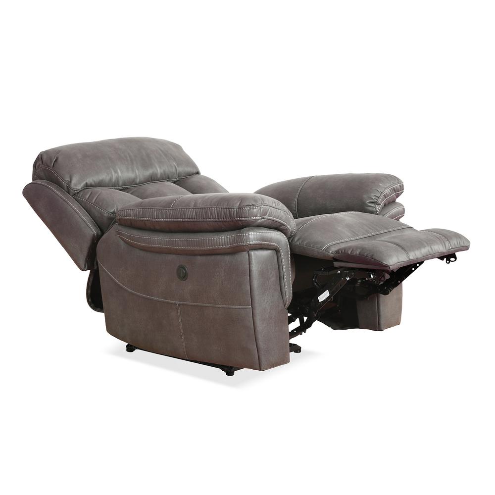 Estelle Power Recliner Chair in Gunmetal Fabric. Picture 6