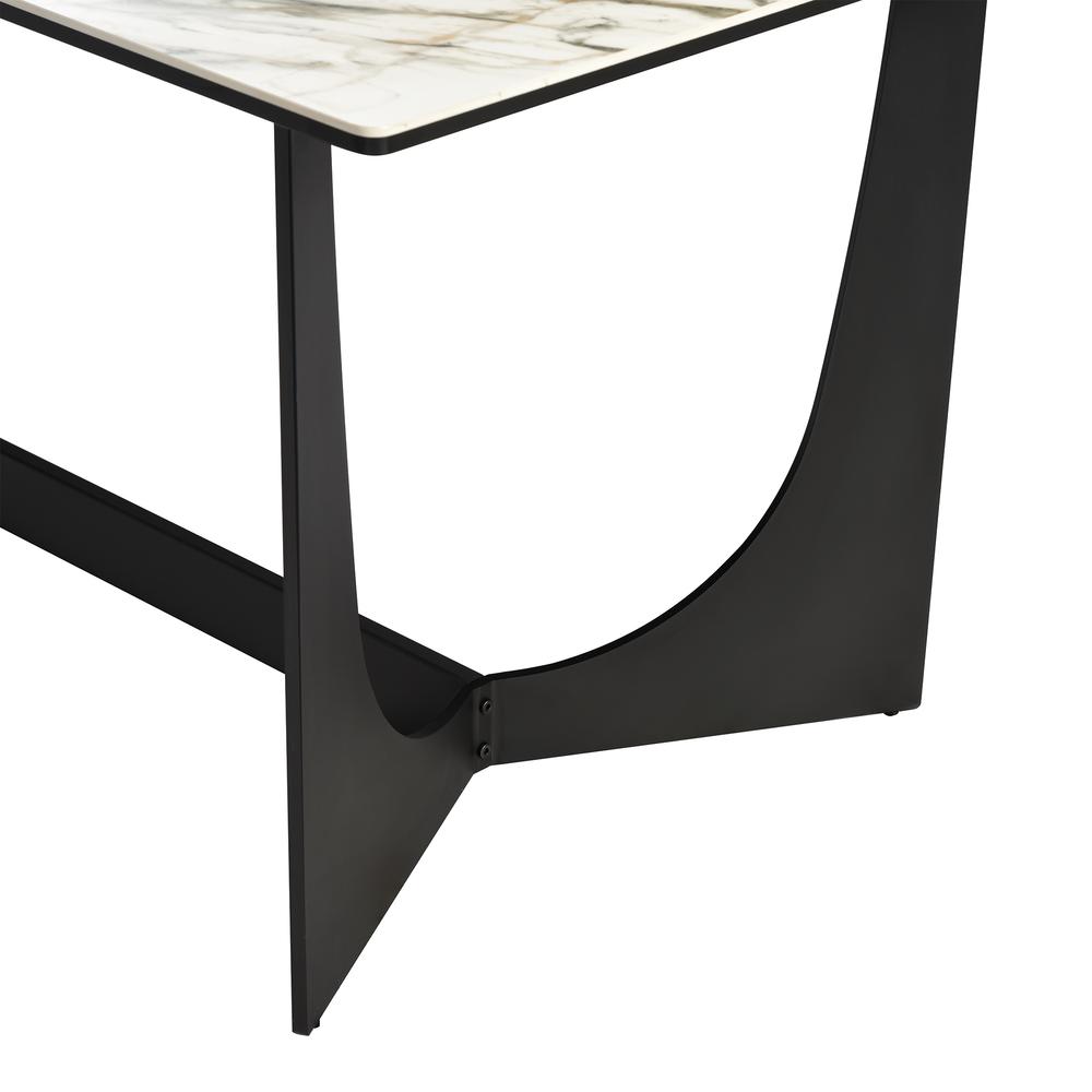 Esme Dining Table in Stone and Metal. Picture 4