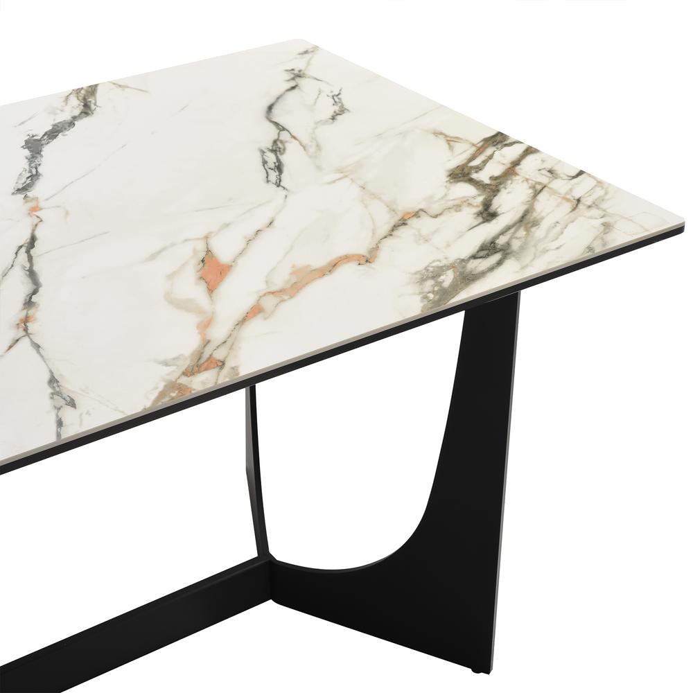 Esme Dining Table in Stone and Metal. Picture 5