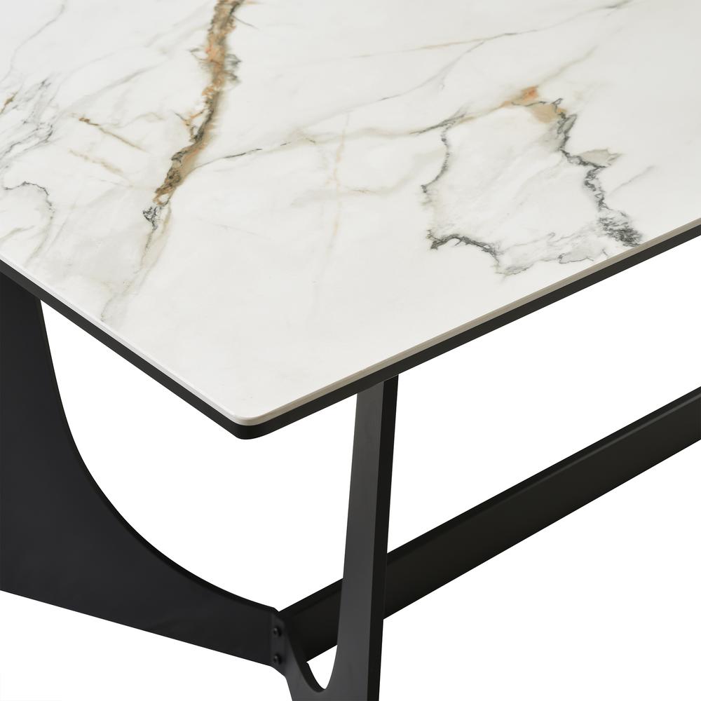 Esme Dining Table in Stone and Metal. Picture 6