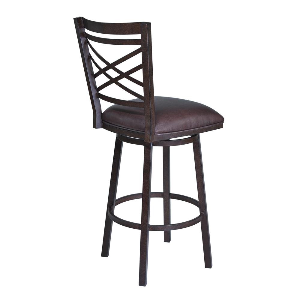 Fargo 30" Barstool in Auburn Bay finish with Brown Pu upholstery. Picture 2