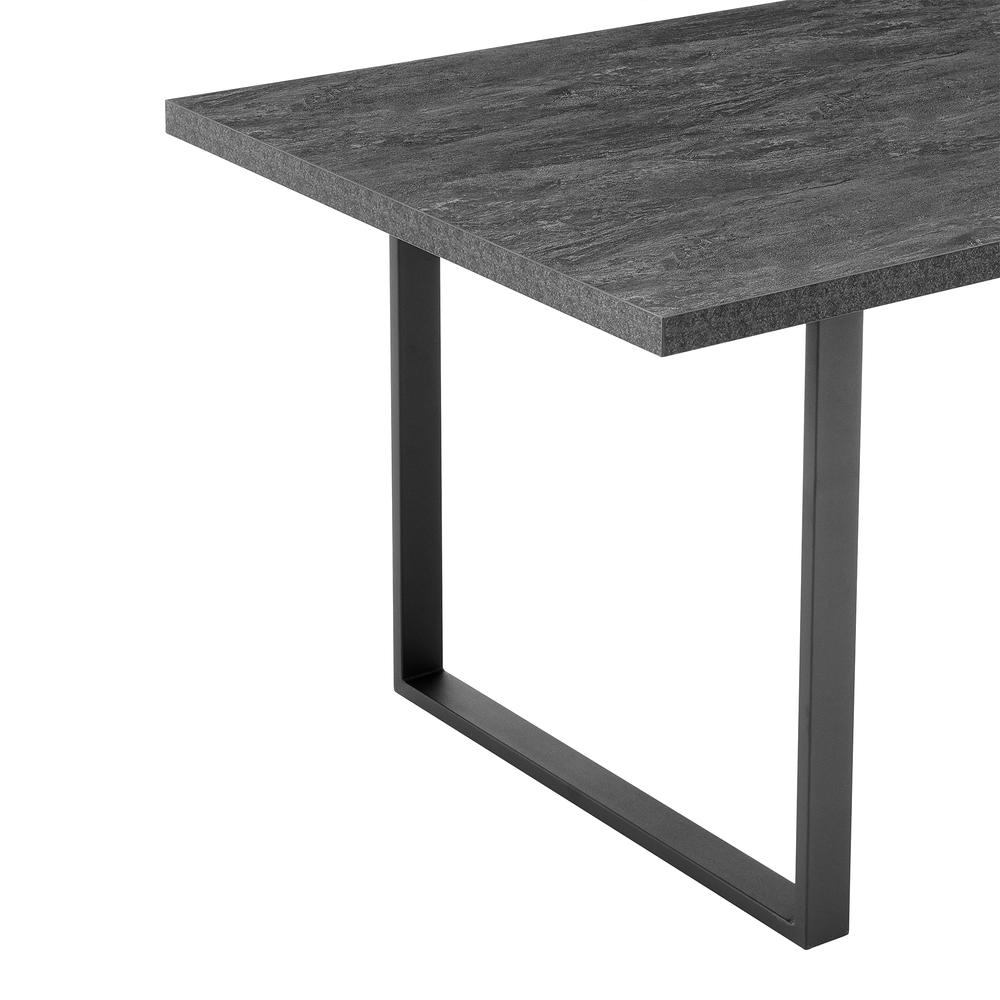 Fenton Dining Table with Charcoal Top and Black Base. Picture 2