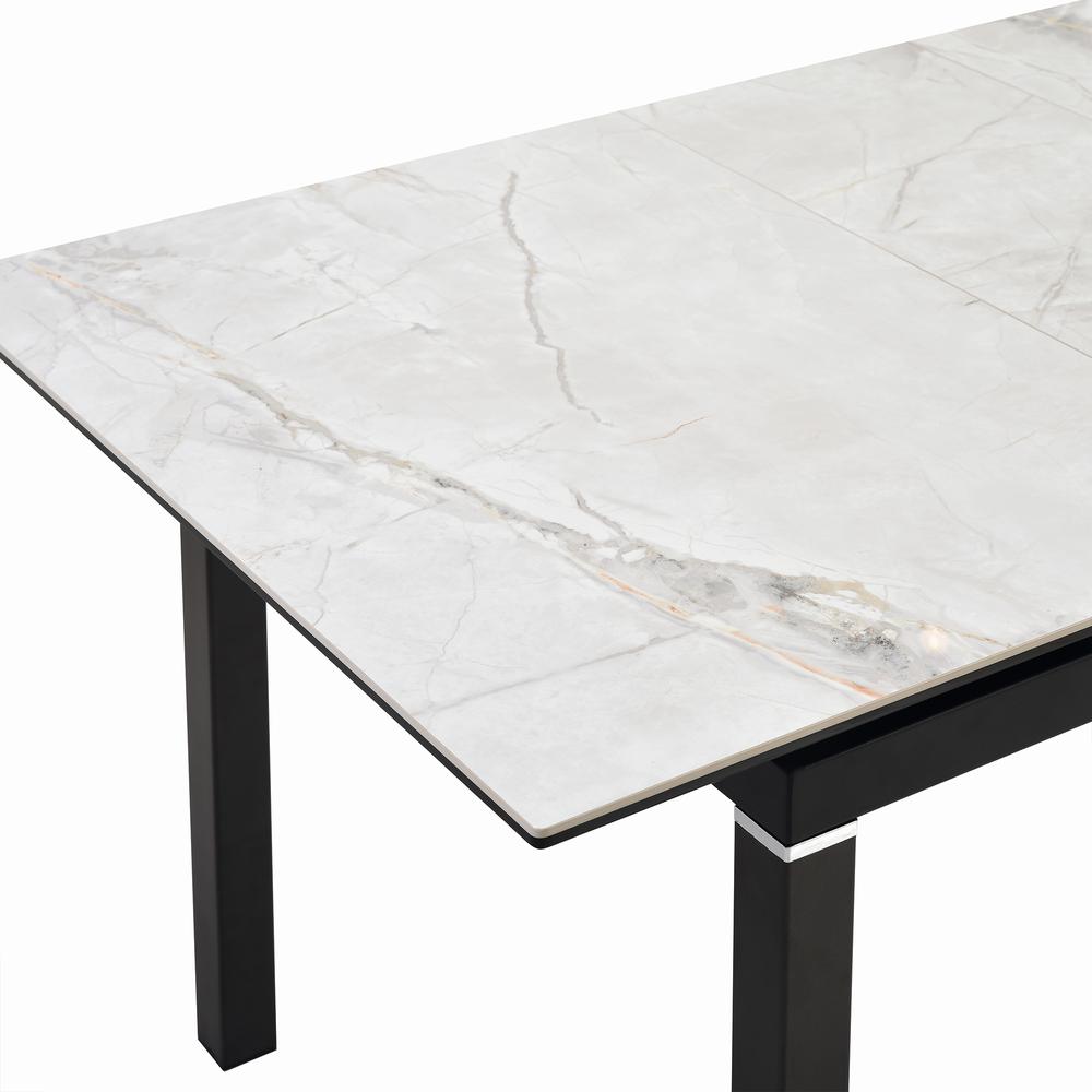Giana Extendable Dining Table in Stone and Metal. Picture 7