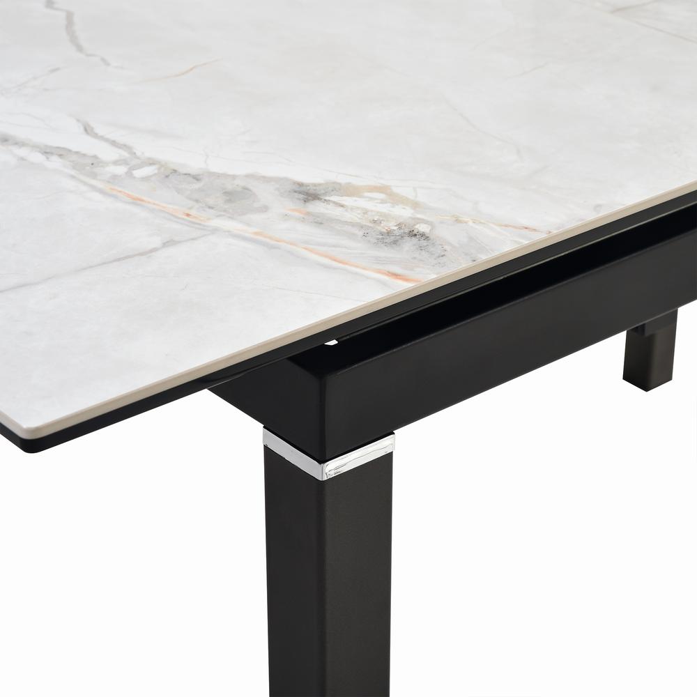 Giana Extendable Dining Table in Stone and Metal. Picture 8