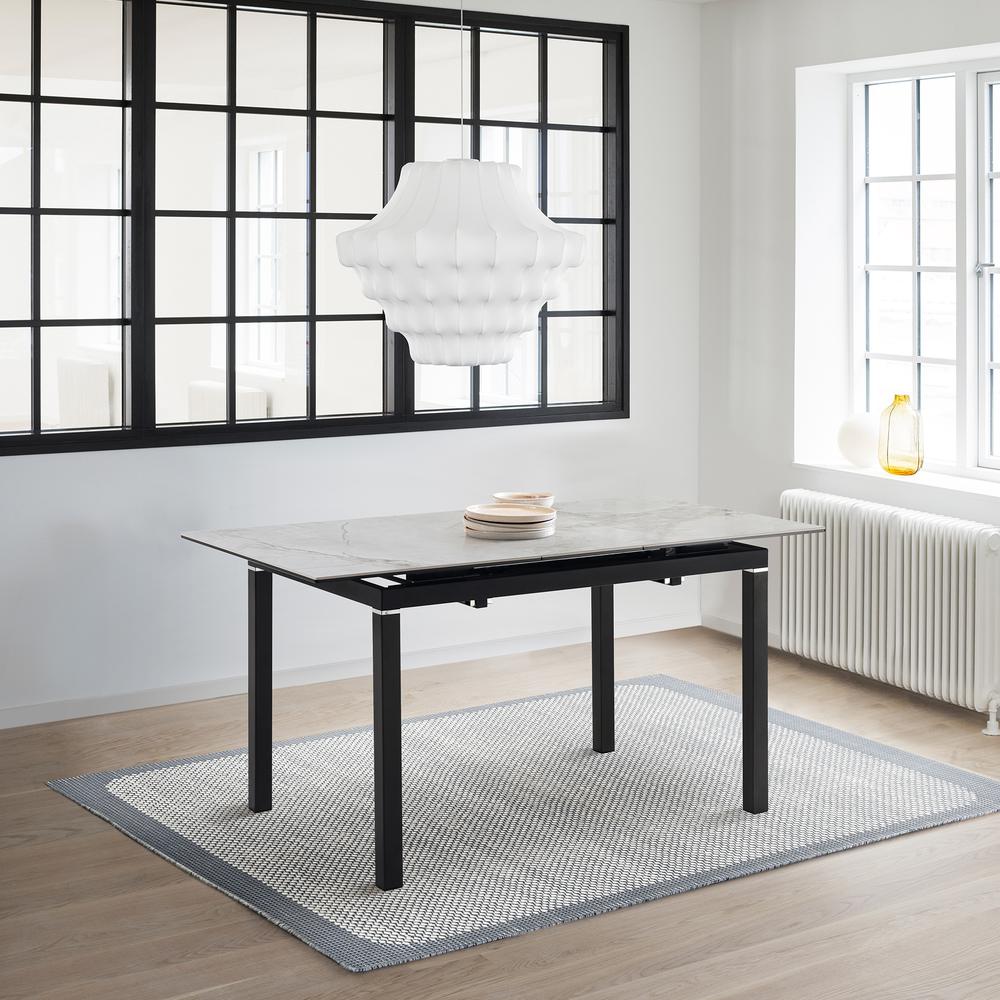 Giana Extendable Dining Table in Stone and Metal. Picture 10