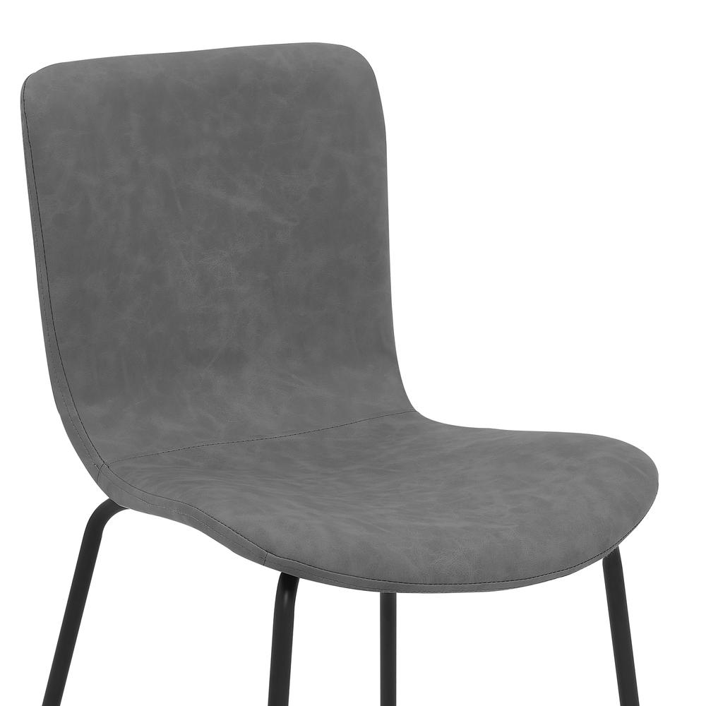 Gillian Modern Light Grey Fabric and Metal Dining Room Chairs - Set of 2. Picture 5