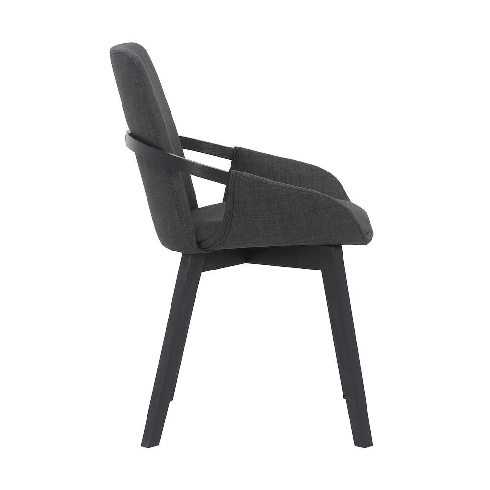 Greisen Modern Wood Dining Room Chair in BLACK. Picture 2