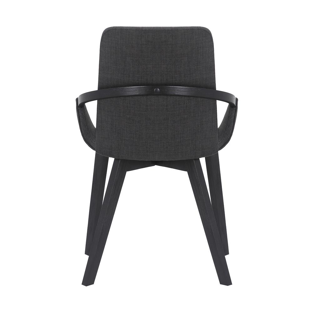 Greisen Modern Wood Dining Room Chair in BLACK. Picture 4