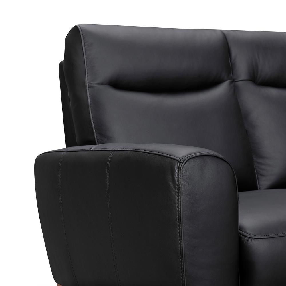 Greyson 83" Black Leather Sofa. Picture 5