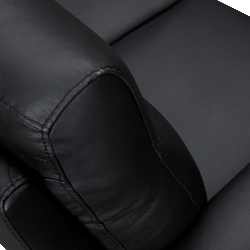 Greyson 83" Black Leather Sofa. Picture 6