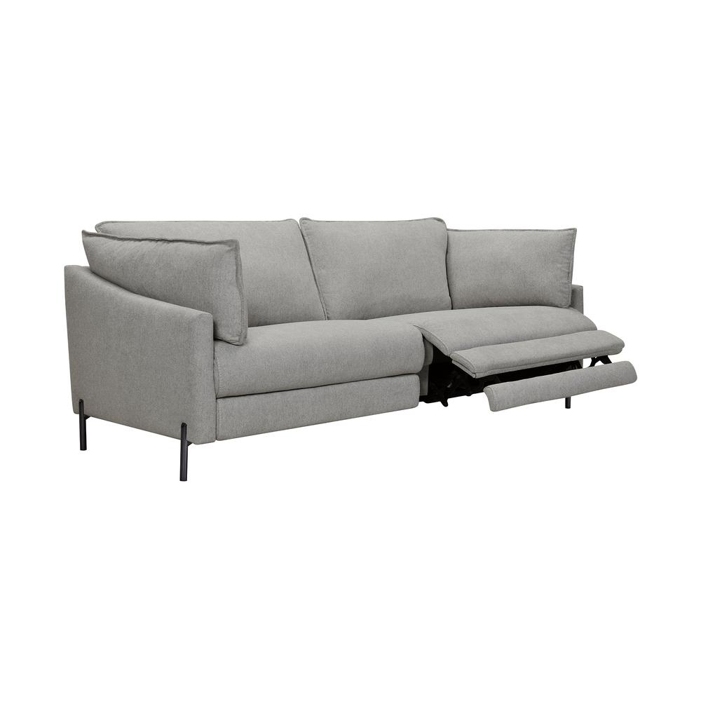 Juliett 80" Modern Power Reclining Sofa, Grey Pebble. Picture 1