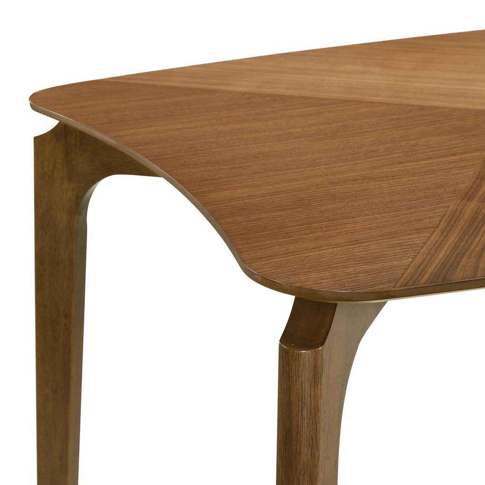 Kalia Wood Dining Table in Walnut Finish. Picture 4