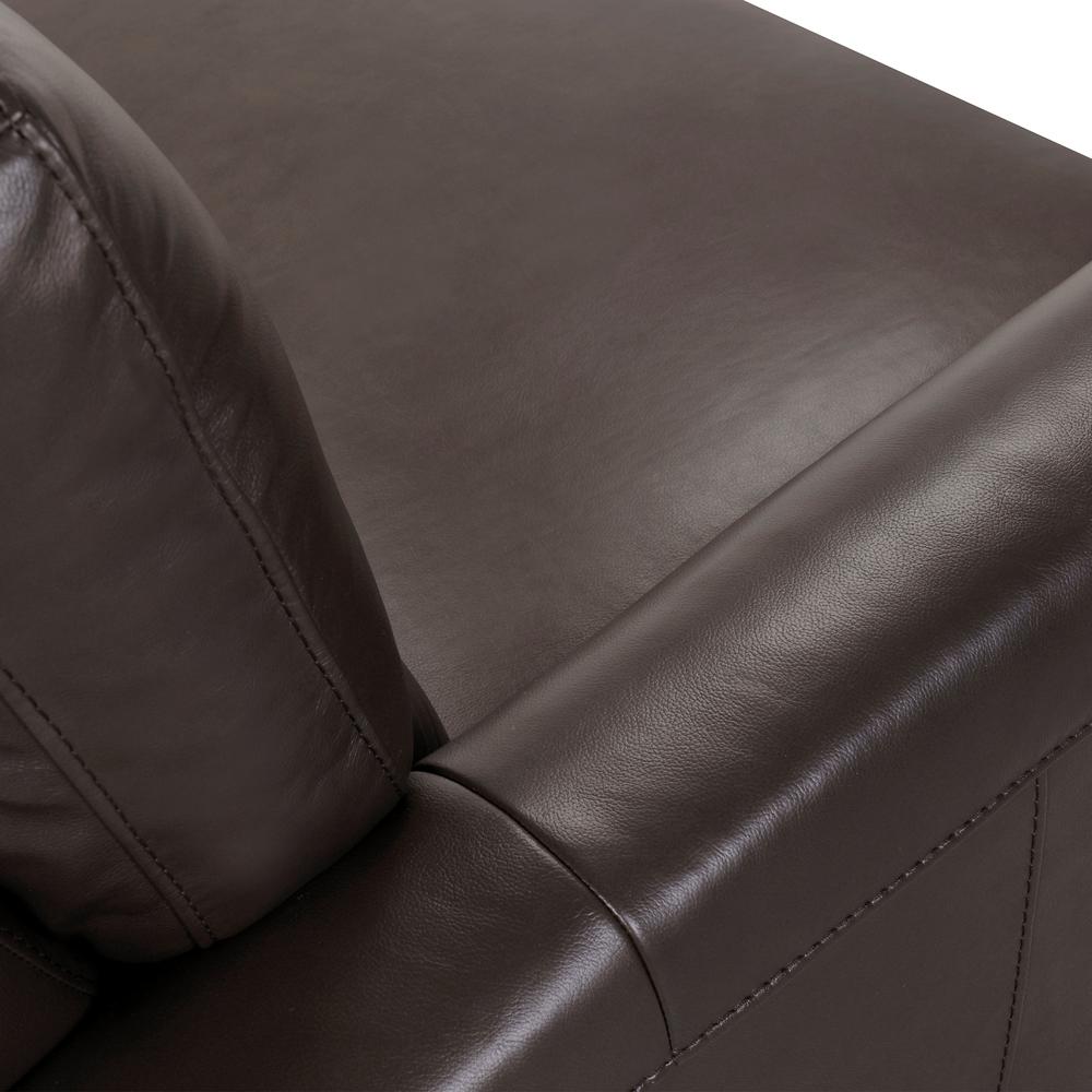 Kester 81" Square Arm Leather Sofa, Espresso. Picture 5