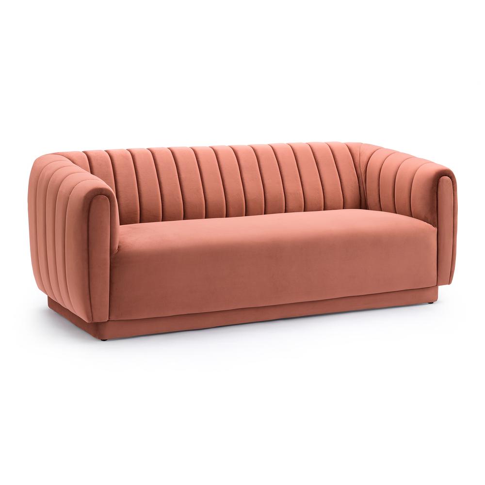 Kinsley Blush Modern Velvet Sofa. Picture 2
