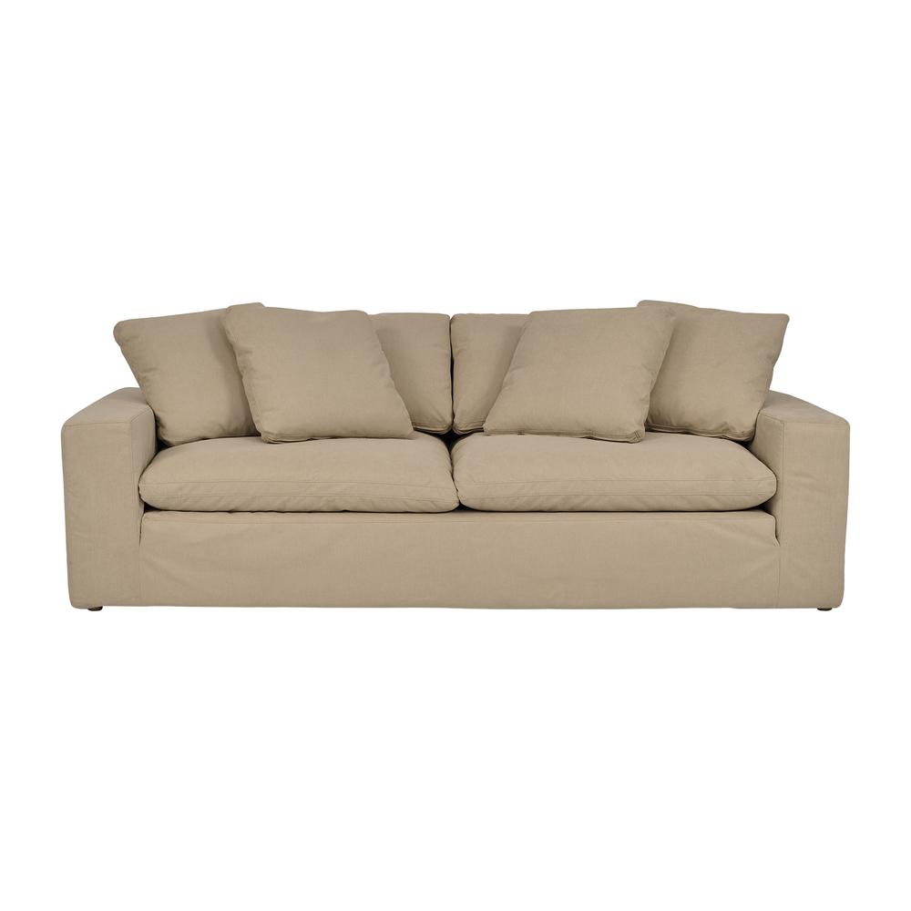 Liberty 96.5" Upholstered Sofa in Sahara Brown. Picture 1