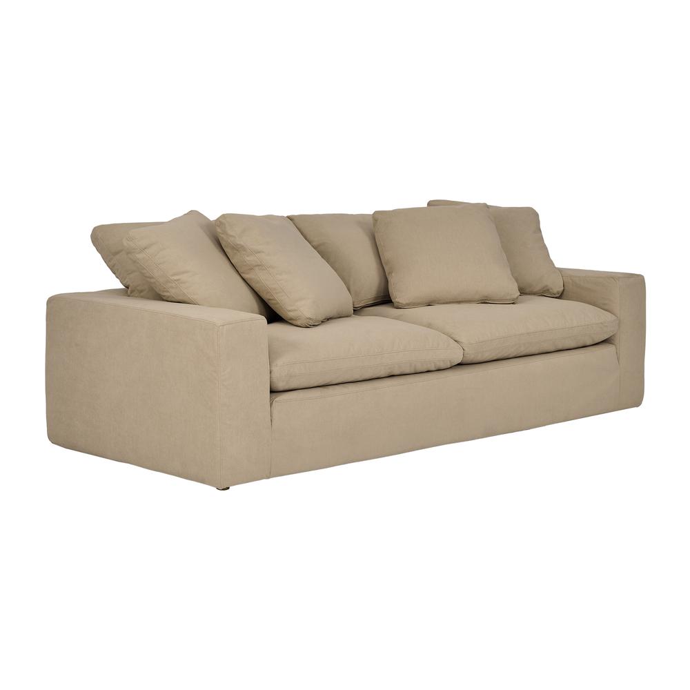 Liberty 96.5" Upholstered Sofa in Sahara Brown. Picture 2