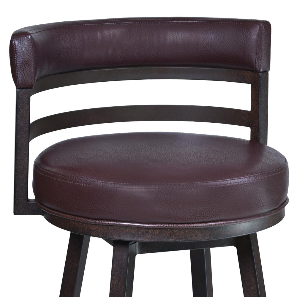 Titana 30" Barstool in Auburn Bay finish with Brown Pu upholstery. Picture 3
