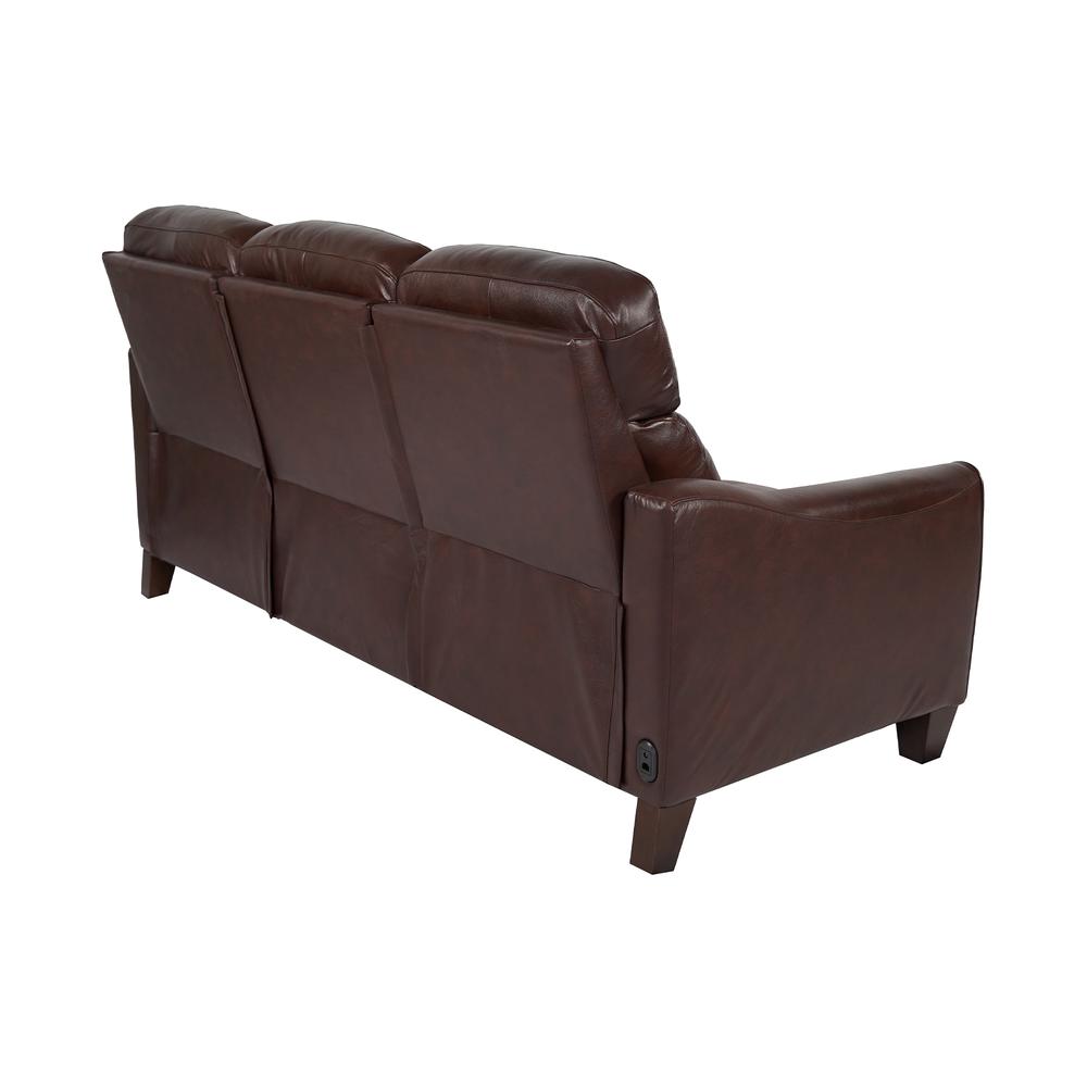 Milos 83" Zero Gravity Power Reclining Sofa in Chocolate Leather. Picture 5