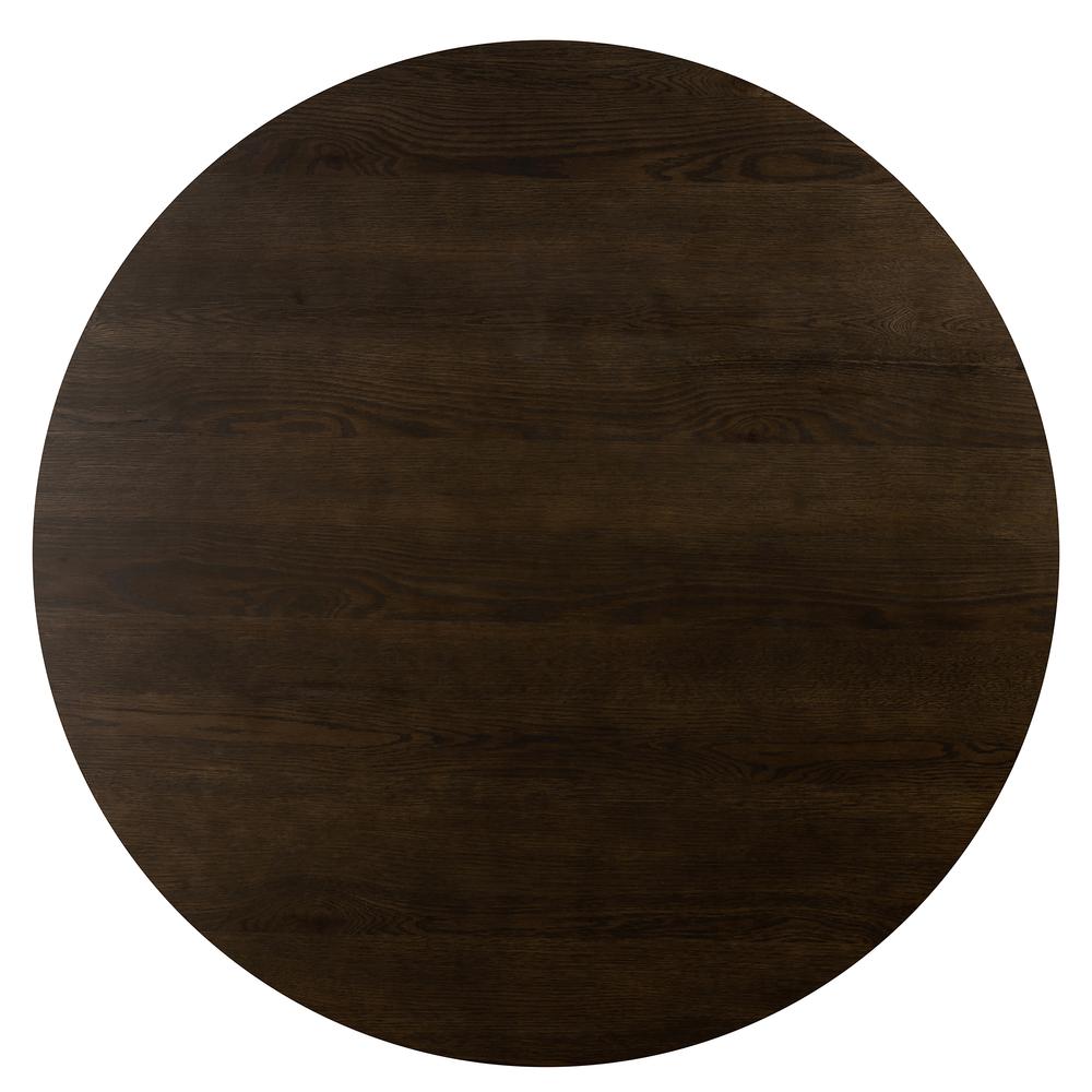 Motion Oak and Metal Round Dining Table. Picture 2