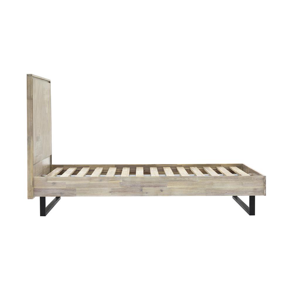 Peridot Queen Platform Bed Frame in Natural Acacia Wood. Picture 3