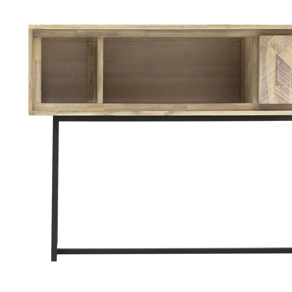 Peridot 1 Drawer Console Table in Natural Acacia Wood. Picture 3