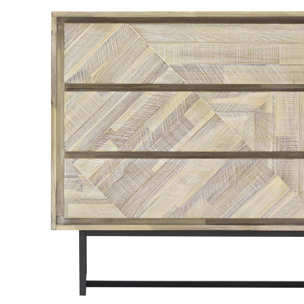 Peridot 6 Drawer Dresser in Natural Acacia Wood. Picture 5