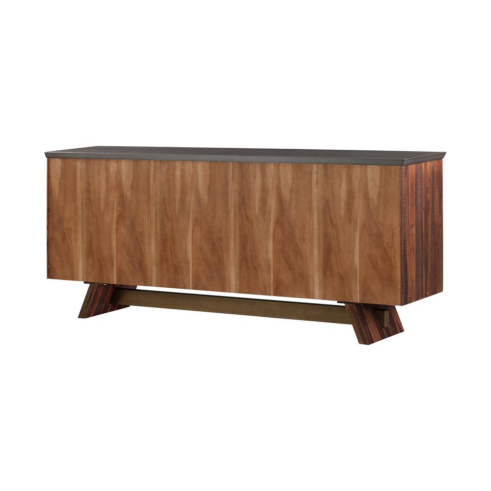 Picadilly 4 Door Sideboard Buffet in Acacia Wood and Concrete. Picture 3
