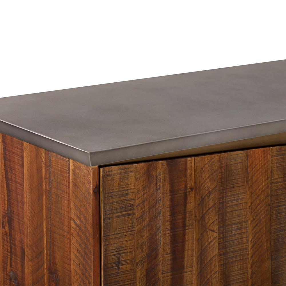 Picadilly 4 Door Sideboard Buffet in Acacia Wood and Concrete. Picture 5