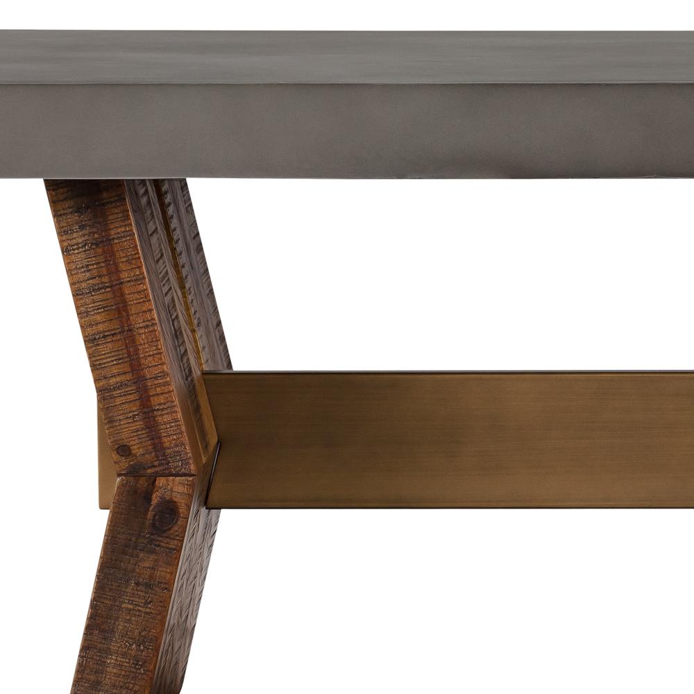 Picadilly Rectangle Dining Table in Acacia Wood and Concrete. Picture 2