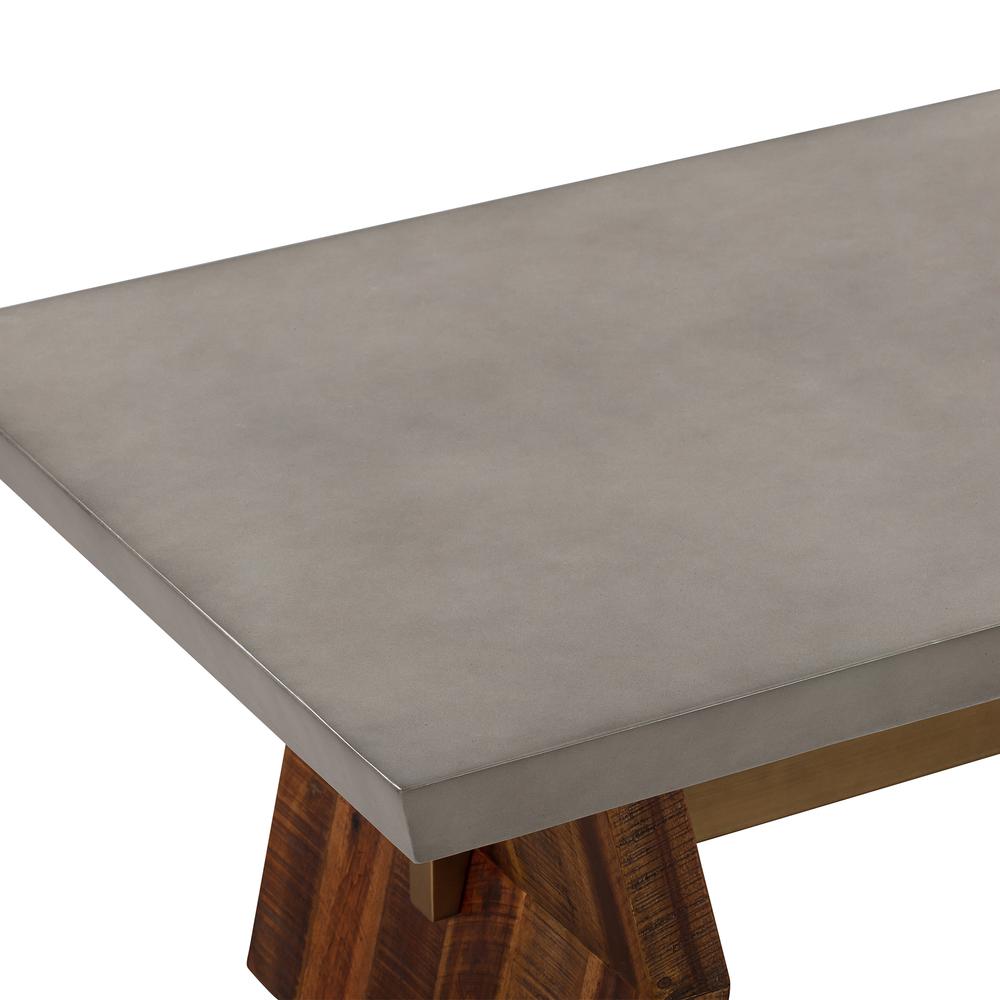 Picadilly Rectangle Dining Table in Acacia Wood and Concrete. Picture 3