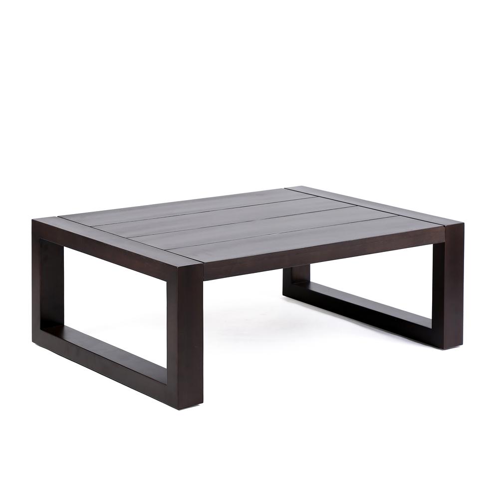 Paradise Outdoor Dark Eucalyptus Wood Coffee Table. Picture 1