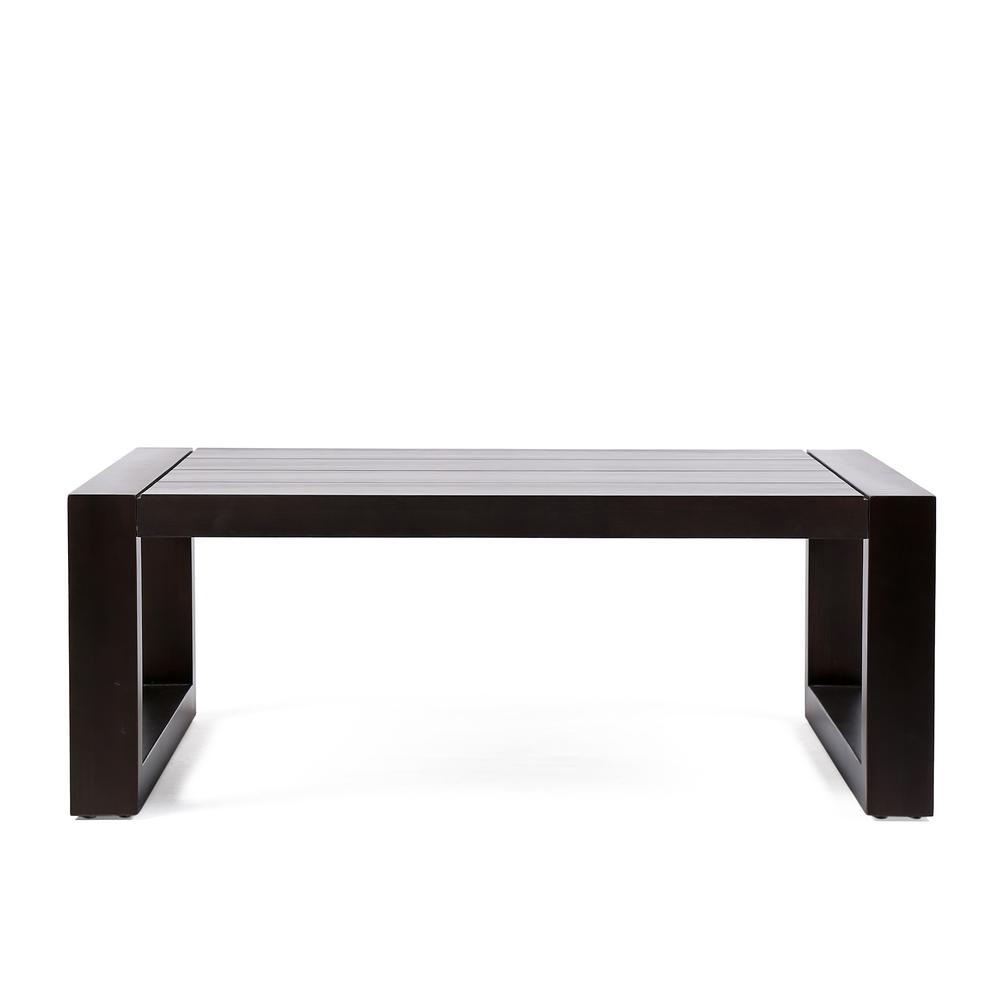 Paradise Outdoor Dark Eucalyptus Wood Coffee Table. Picture 2