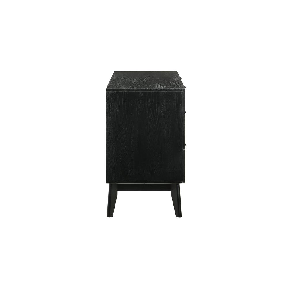 Petra 6 Drawer Wood Dresser in Black Finish. Picture 6