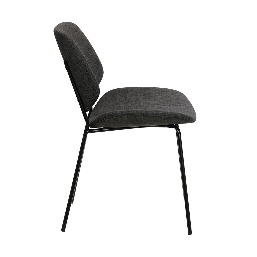 Quest Charcoal Modern Dining Accent Chair. Picture 3