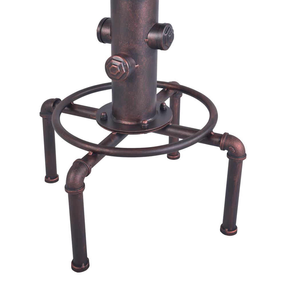 Remy Industrial Adjustable Barstool in Industrial Copper and Pine Wood. Picture 3
