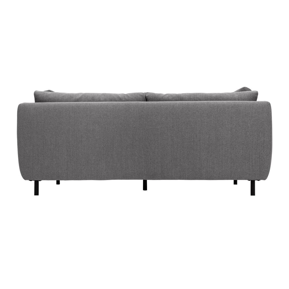 Serenity 79" Gray Fabric Sofa with Black Metal Legs. Picture 4