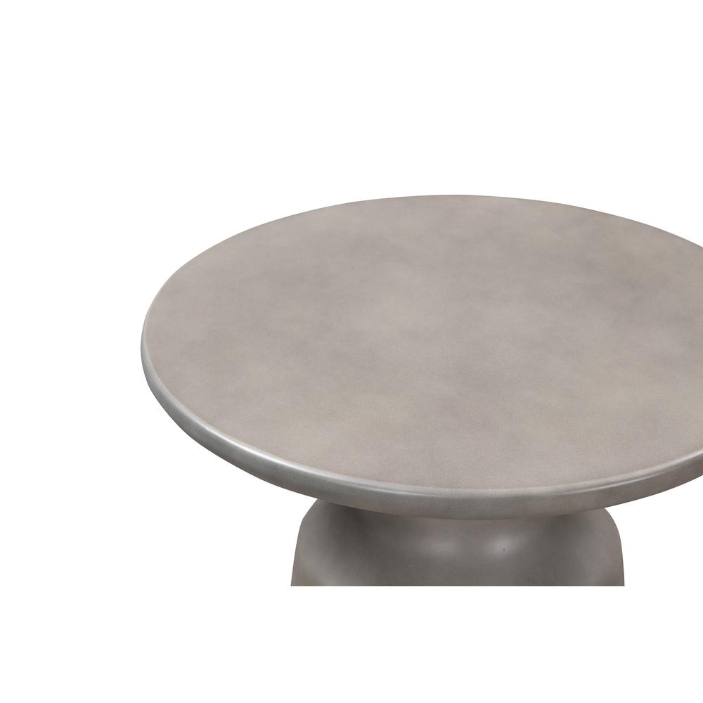 Sephie Round Pedastal Coffee Table in Grey Concrete. Picture 2