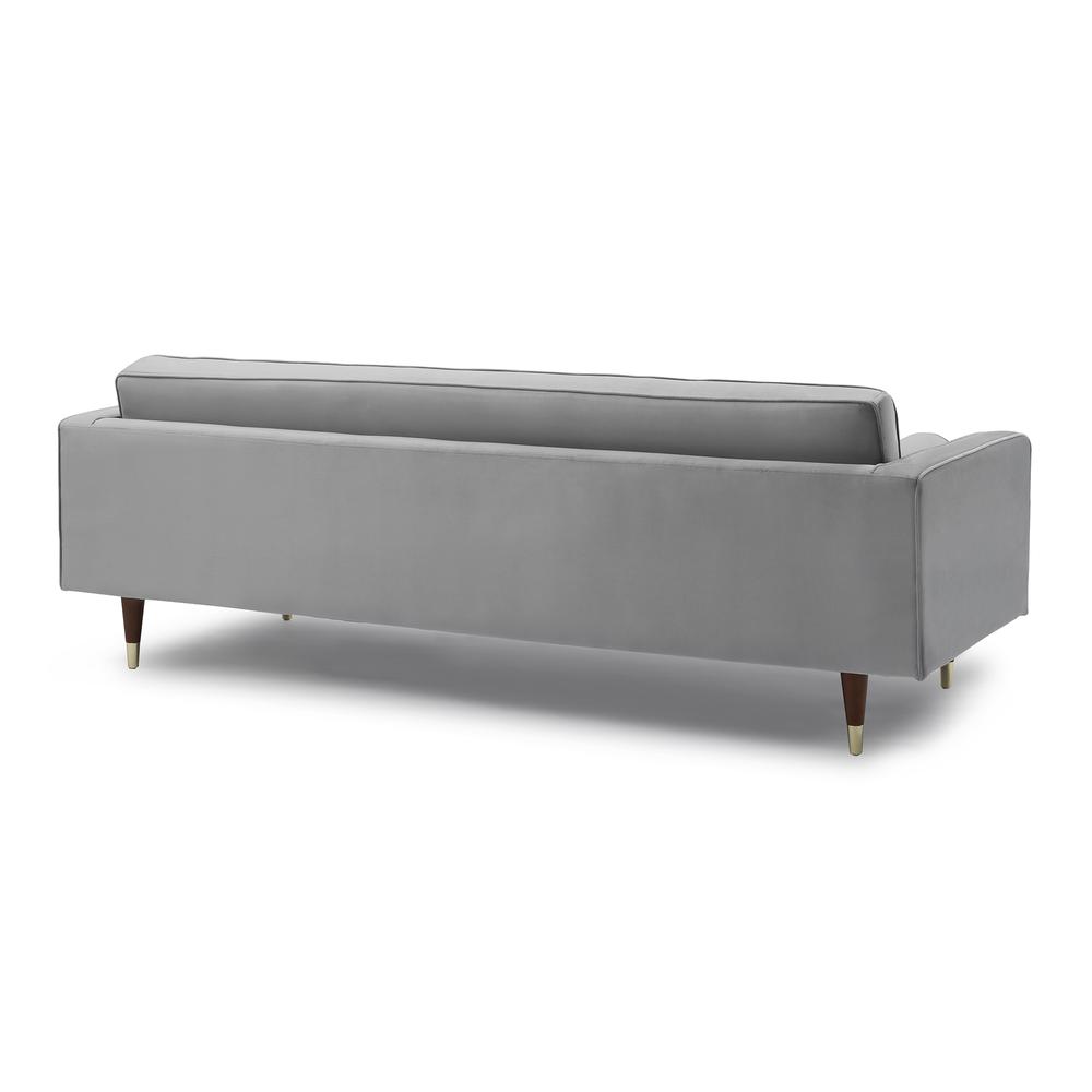Somerset Grey Velvet Mid Century Modern Sofa. Picture 3